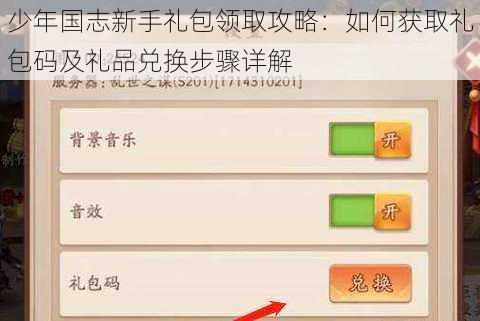 少年国志新手礼包领取攻略：如何获取礼包码及礼品兑换步骤详解